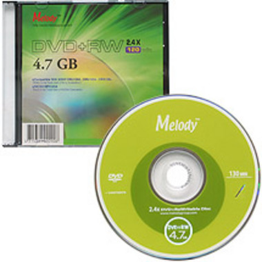 멜로디 DVD+RW 4.7GB 2.4x 슬림 1장