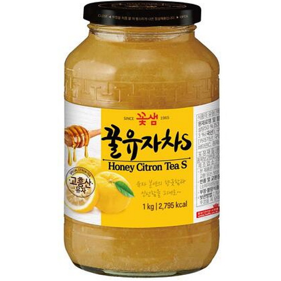 꽃샘식품 꿀유자차S 1kg (4개)_이미지