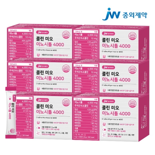 JW중외제약 콜린 미오 이노시톨 4000 5g 30포 (6개)_이미지