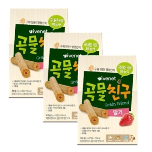 아이배냇 곡물친구 딸기 40g (3개)
