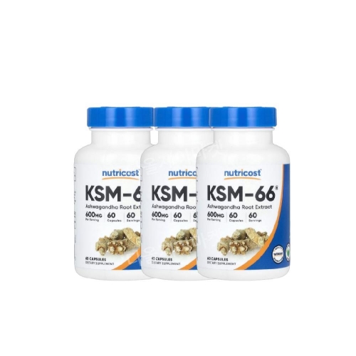 뉴트리코스트 KSM-66 아슈와간다 뿌리추출물 600mg 60캡슐 (3개)_이미지
