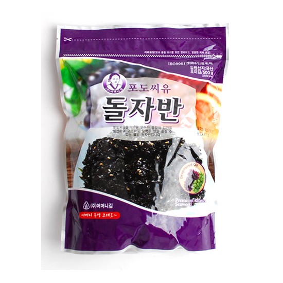 어머니김 포도씨유 돌자반 500g (4개)