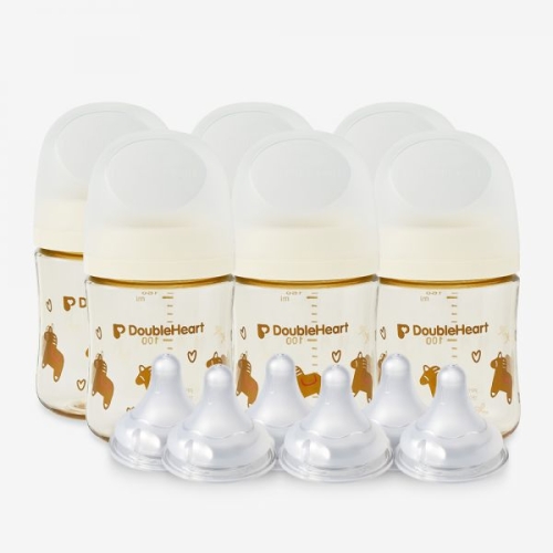 더블하트 모유실감 3세대 헬로베이비 말랑이 젖병 160ml + 젖꼭지 (6개)_이미지