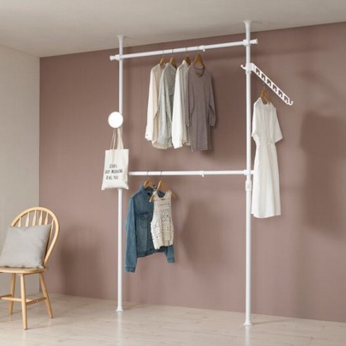 왕자행거 네오스페이스 와이드 2단조절 행거 38mm_이미지