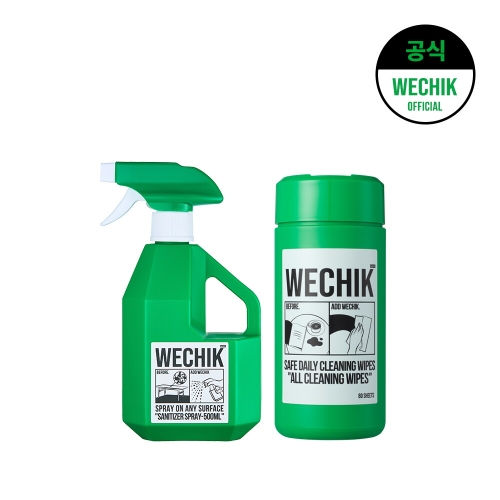 멀티 소독스프레이 500ml 1개+ 올클린 세정티슈 80매 1개