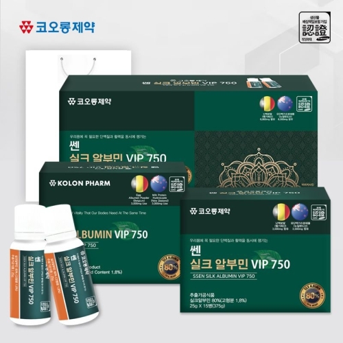코오롱제약 쎈 실크알부민 VIP 750 25g 30병 (1개)_이미지