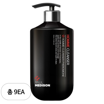 폴메디슨 옴므 쿨링 남성청결제 페로몬향 510ml (9개)