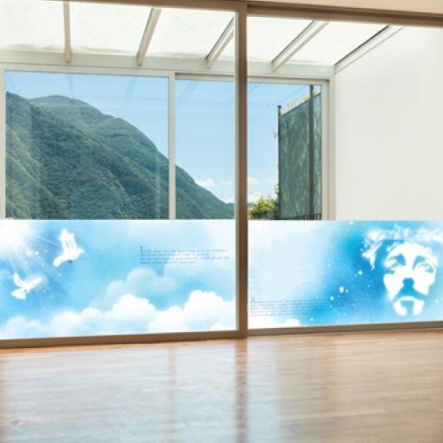 낭만창고 뮤럴실사 시트지 인자한예수님 nang158 (1장, 100cm x 100cm)