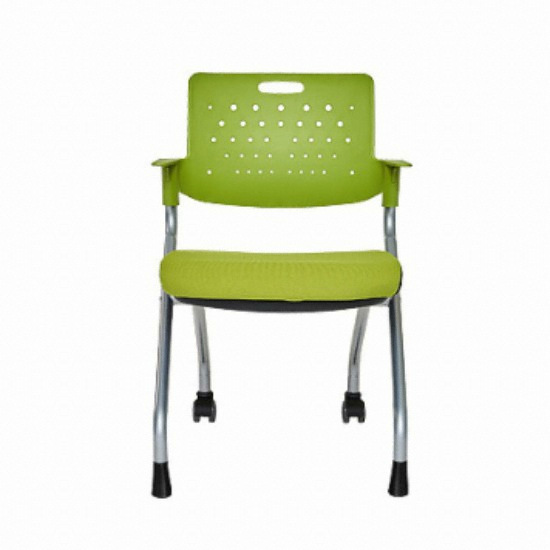 탑체어 신디 알파고 화이트프레임 이륜형 의자_이미지