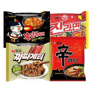 농심 신라면5봉+짜파게티5봉+삼양라면5봉+진라면매운맛5봉