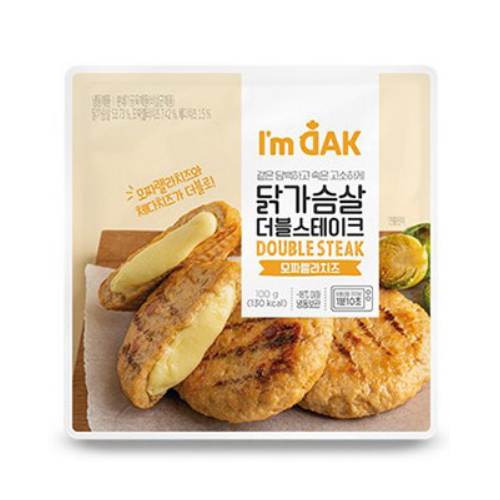 와이즈유엑스글로벌 아임닭 닭가슴살 더블스테이크 모짜렐라치즈 100g (2개)