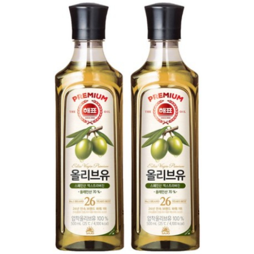 해표 올리브유 500ml (2개)_이미지
