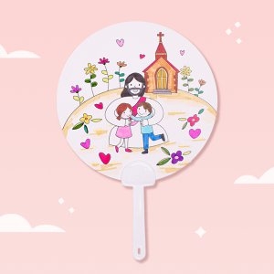 미술샘 DIY 예수님 부채 꾸미기_이미지