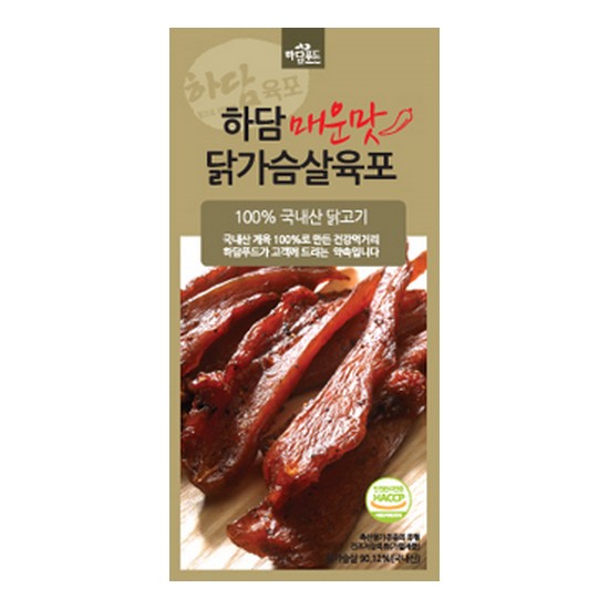 하담푸드 매운맛 닭가슴살육포 50g (9개)