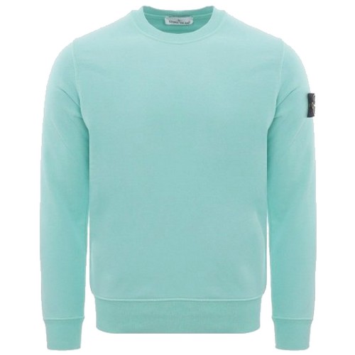 스톤아일랜드 와펜 가먼트다이드 맨투맨 741563051 (V0044, 파스텔블루)_이미지