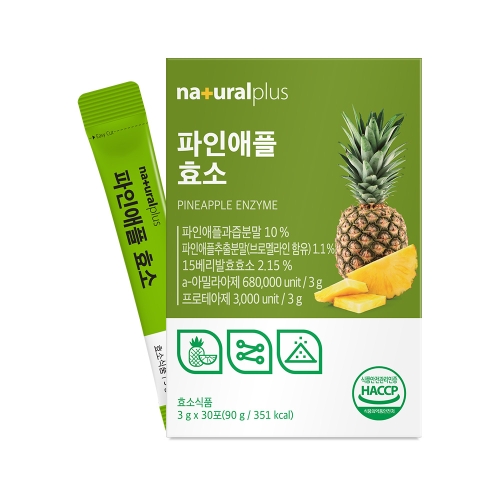 내츄럴플러스 파인애플 효소 3g 30포 (1개)_이미지