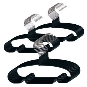 딩동펫 논슬립 코팅 옷걸이 블랙 30개입 (L)_이미지