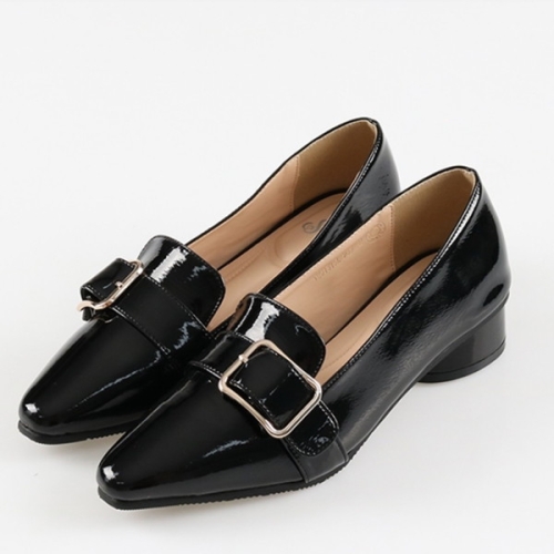 타미지 여성 소가죽 에나멜버클 펌프스 TW21315L-BBK_이미지