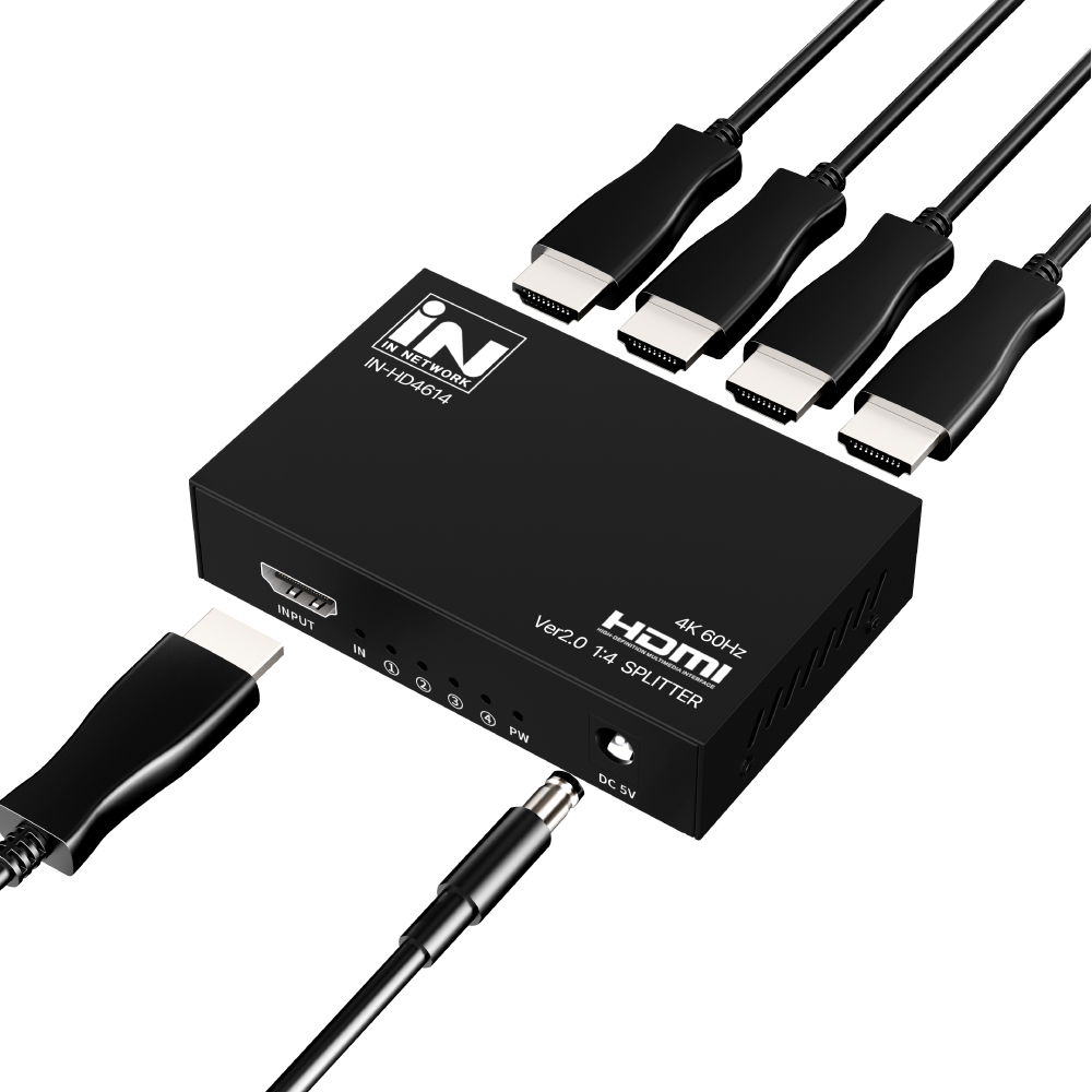 인네트워크 IN-HD4614 1:4 HDMI 분배기이미지입니다. 누르면 해당 게시물로 새창이동합니다.