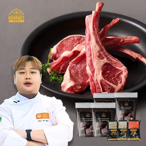 초램에프앤비 고메 프리미엄 프렌치랙 양갈비 스테이크 250g이미지입니다. 누르면 해당 게시물로 새창이동합니다.