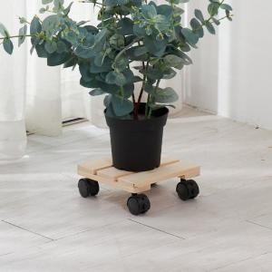 히노끼 원목 이동식 화분받침대 사각 20cm