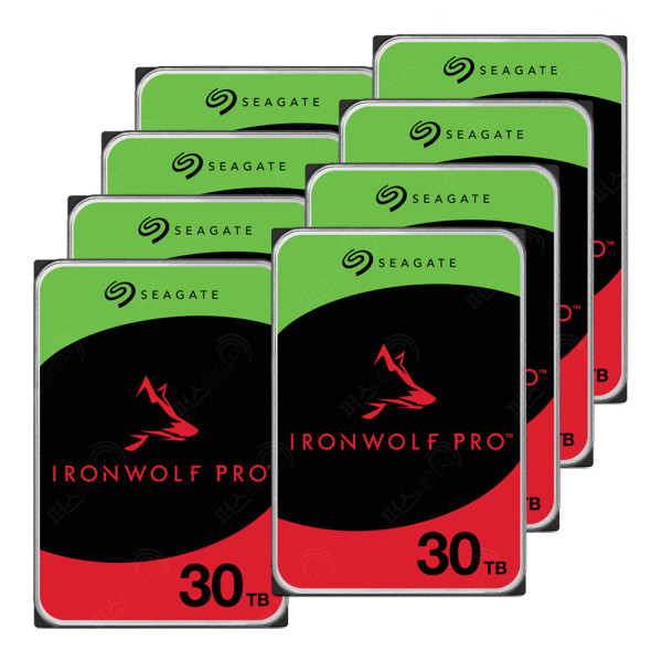 Seagate IronWolf Pro 패키지 7200/512M ST30000NT011 (8x30TB)
