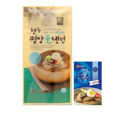 청수식품 평양 물냉면 360g+육수 300g (1개)