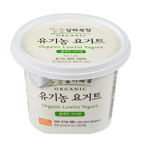 매일유업 상하목장 유기농 요구르트 플레인 저지방 400g (1개)_이미지