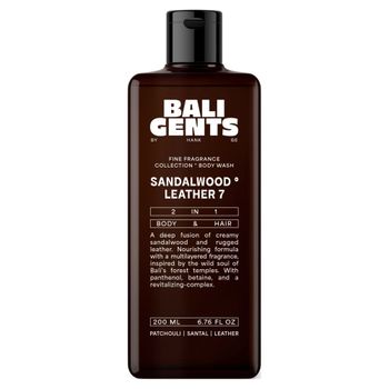 발리젠트 바디 앤 헤어 워시 2in1 샌달우드 레더 200ml