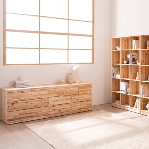 삼익가구 우디 삼나무 원목 3단 서랍장 890_이미지