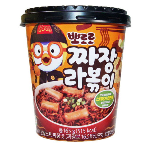 농가식품 뽀로로 짜장떡볶이 컵 165g (24개)_이미지