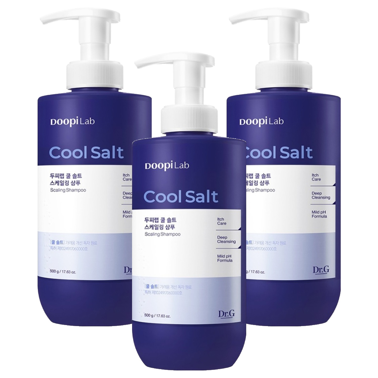 닥터지 두피랩 쿨 솔트 스케일링 샴푸 500g (3개)_이미지