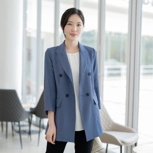 모슬린 7부 테일러드 카라 자켓 JK204039 마담미시옷중년여성의류빅사이즈50대60대_이미지