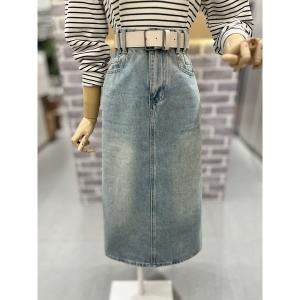 레코브 벨티드 H라인 데님스커트 LC31E3DS502B_이미지