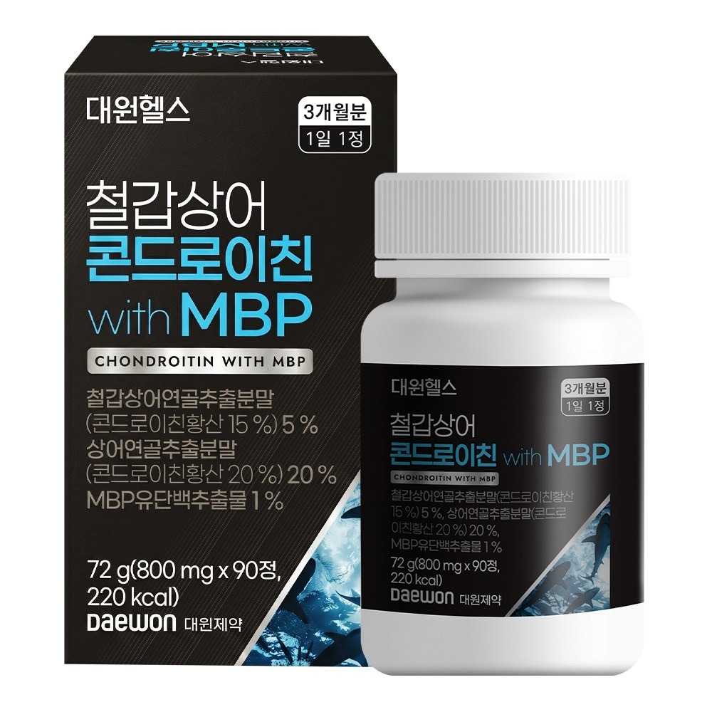 대원헬스케어 철갑상어 콘드로이친 with MBP 800mg 90정