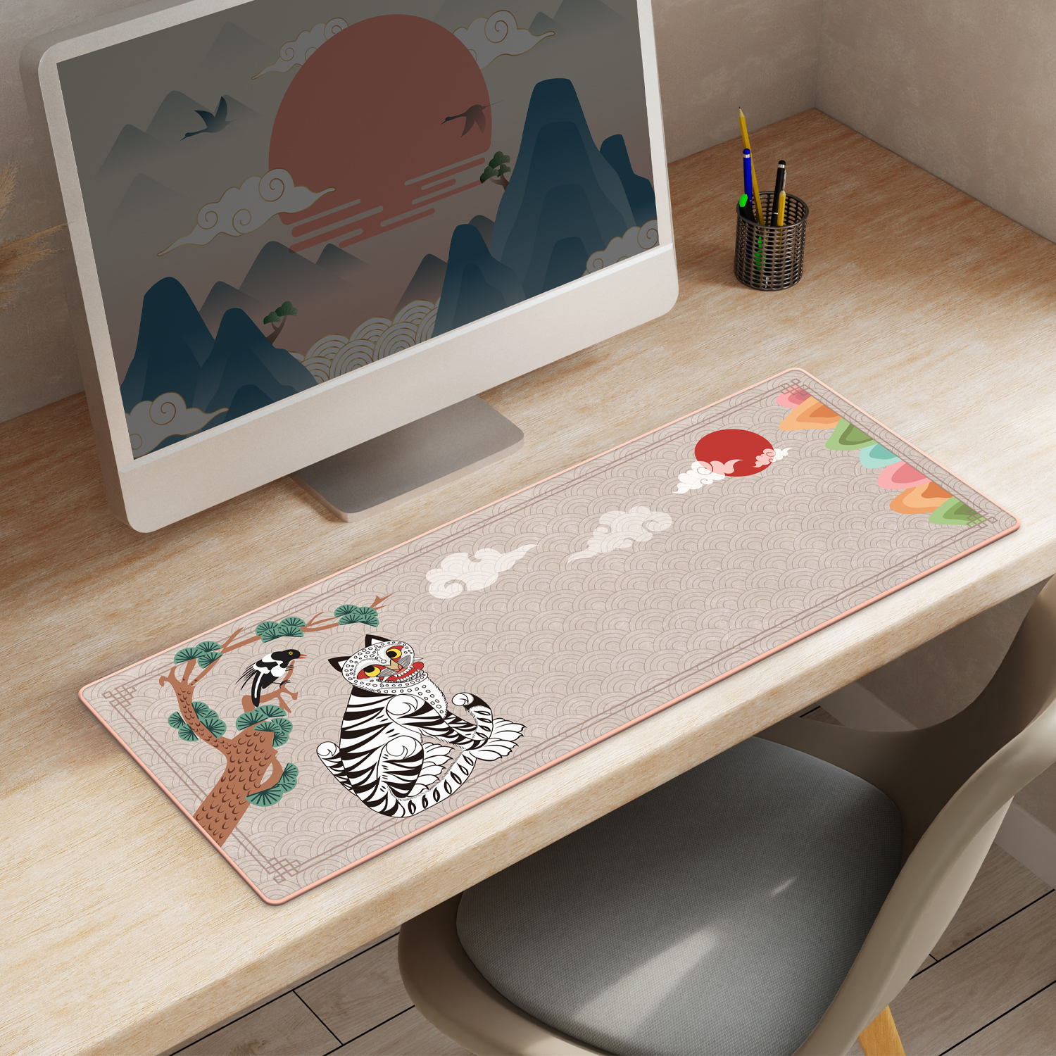 앱코 호작도 일월오봉도 장패드 (Day)_이미지