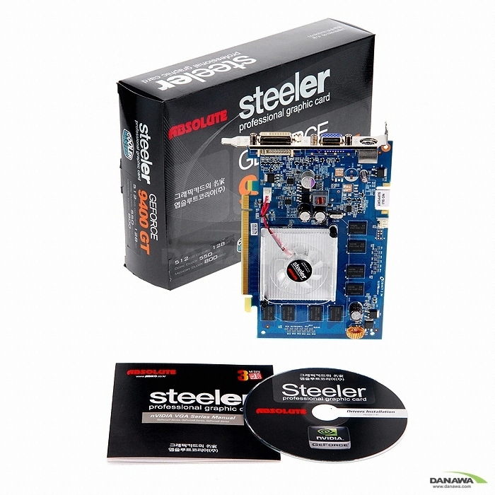 앱코 지포스 9400GT Steeler STD DDR2 512MB 쿨러마스터 + SteelSeries 패드_이미지