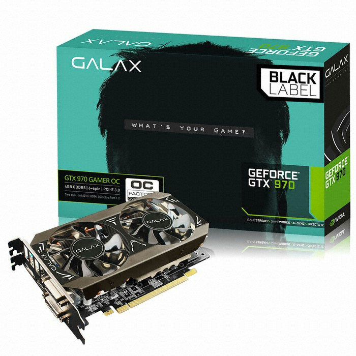 갤럭시 GALAX 지포스 GTX970 GAMER OC D5 4GB BLACK LABEL_이미지