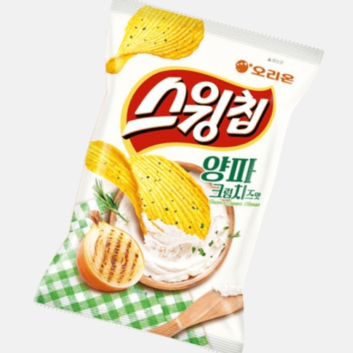 오리온 스윙칩 양파크림치즈맛 60g (12개)