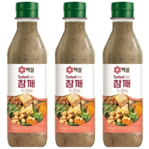 백설 샐러드온 참깨 드레싱 550g (3개)_이미지