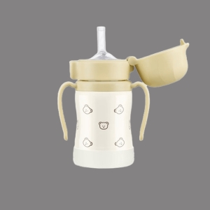 원터치 스테인리스 200ml 돗꼼 빨대컵 버터