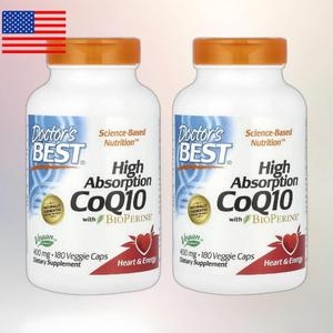 닥터스베스트 고흡수 CoQ10 바이오페린 400mg 180캡슐 (2개)_이미지
