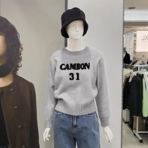 Ab.f.z 뉴코아_ Abfz DP01 넘버 레터링 라운드 니트 대동 AFY1ZW3_이미지