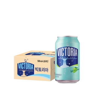  웅진 빅토리아 탄산음료 청포도캔 350ml 24캔