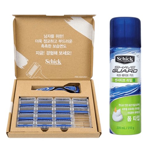 쉬크 하이드로5 프리미엄 + 면도날 (면도기1개+날14개+폼)_이미지