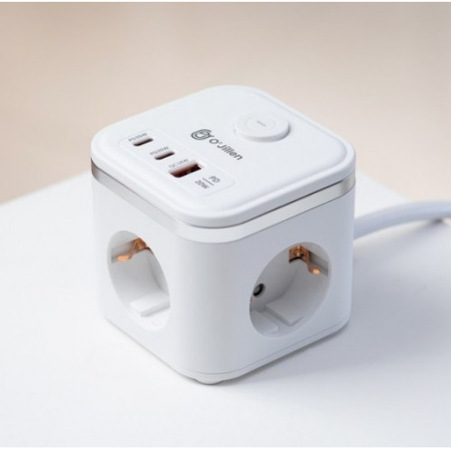오지렌 3구 16A USB C타입 큐브 멀티탭 (1.8m)_이미지