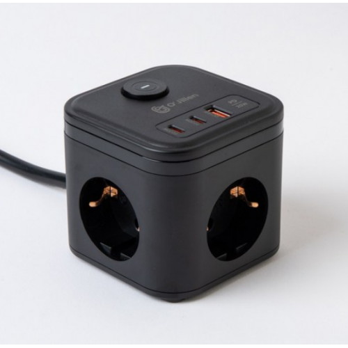 오지렌 3구 16A USB C타입 큐브 멀티탭 (1.8m)_이미지