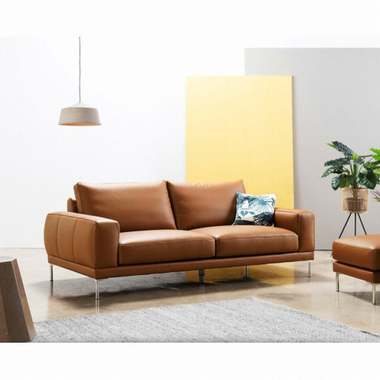 자코모 바우트 천연가죽 소파 3인용 (스툴포함)_이미지