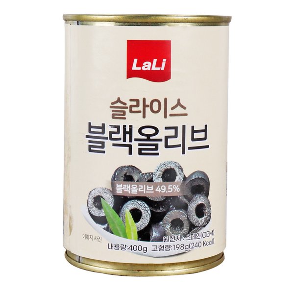 라리 슬라이스 블랙올리브 400g (24개)_이미지