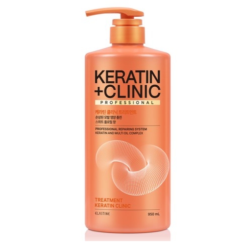 LG생활건강 엘라스틴 케라틴 클리닉 단백질 고영양 약산성 트리트먼트 950ml (4개)